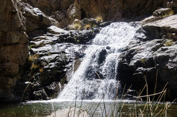 stock image the waterfall, beautiful place and magic nature, high Atlas Mountains morocco.