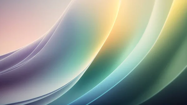 Elegant gradient curves in bright pastel colors. Abstract minimal background.