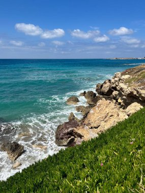 Deniz kıyısının güzel manzarası