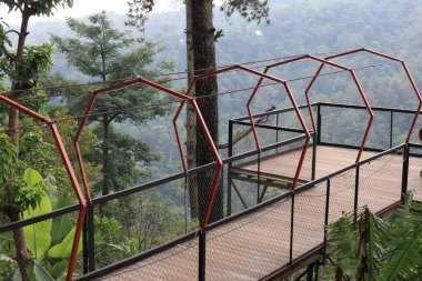 Kudus, December 2022. The atmosphere of visitors is enjoying the incandescent park tour with relaxing, beautiful and cool views