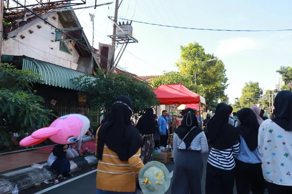 Kudus December 2022 Photo Food Beverage Vendors Side Road Selling — Stockfoto