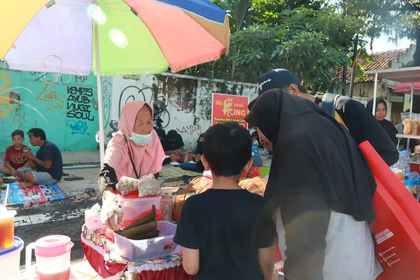 Kudus December 2022 Photo Food Beverage Vendors Side Road Selling —  Fotos de Stock