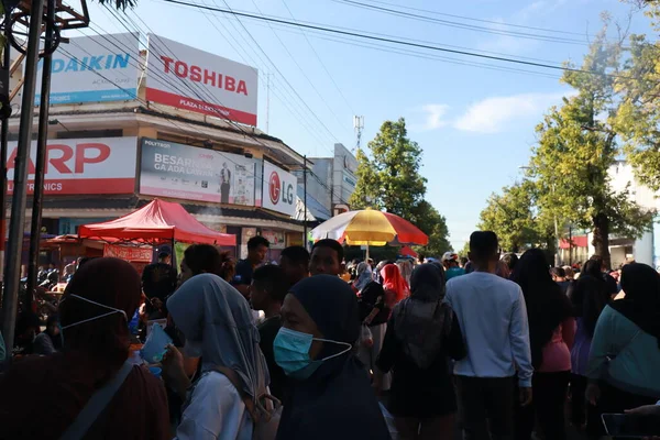 Kudus December 2022 Photo Food Beverage Vendors Side Road Selling — ストック写真