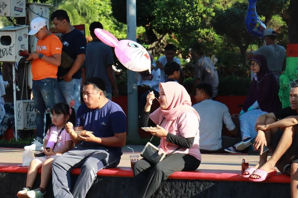 Kudus December 2022 People Car Free Day Exercise Relax Family —  Fotos de Stock
