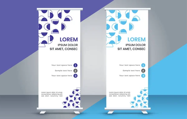 Stock vector abstract roll up banner standee design