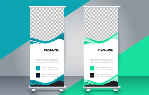 Professional Business Roll Stand Banner Template Design — Stock Vector
