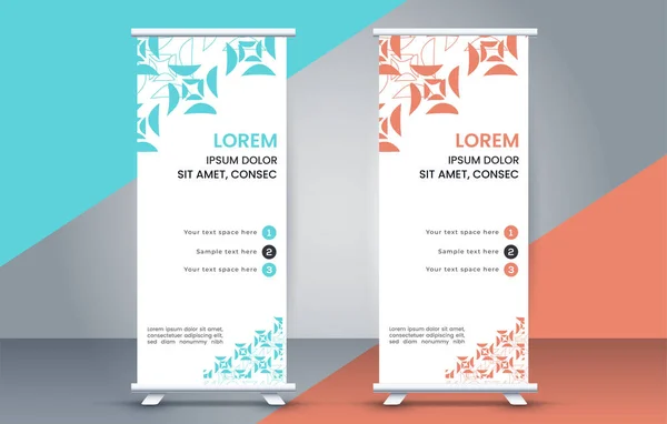 stock vector Abstract business rollup standee banner template