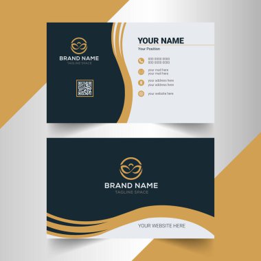 modern and clean professional business card template design clipart