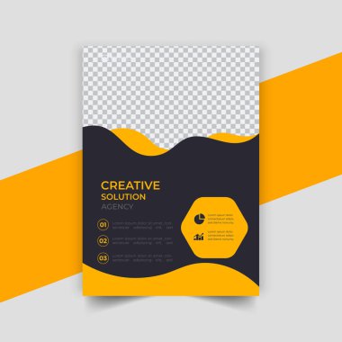 yaratıcı vektör dikey iş broşürü şürü