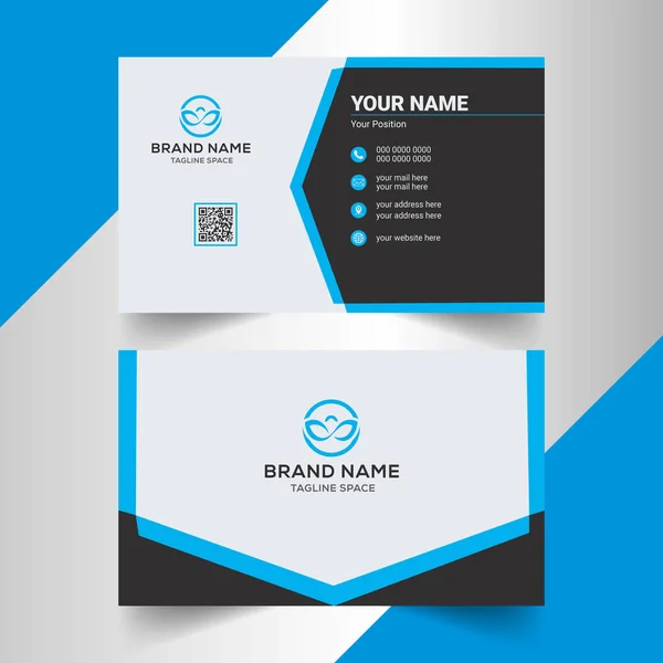 Modern Clean Professional Business Card Template Design — Stock Vector