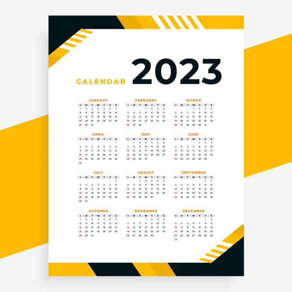 stock vector stylish geometric 20223 calendar template design