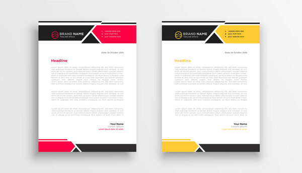 modern simple business letterhead template