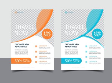 vector travel tourism and trip   flyer template clipart