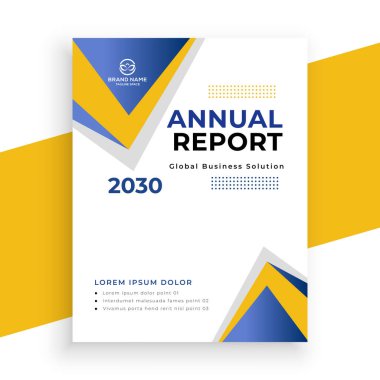 creative  annual report business flyer template clipart