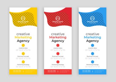  modern işletme rafı kartı veya dl broşür tasarım şablonu