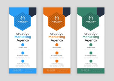  modern işletme rafı kartı veya dl broşür tasarım şablonu