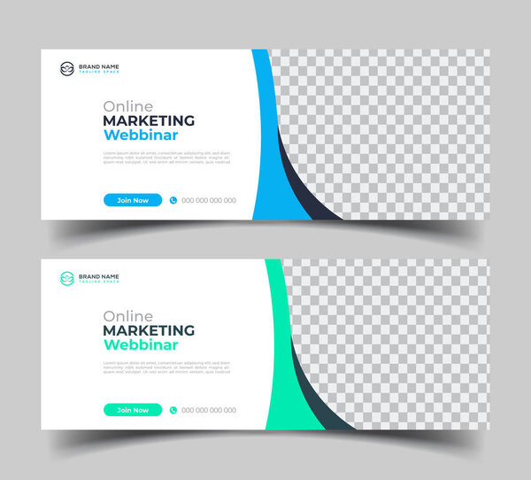 online marketing webinar and  Facebook cover template design