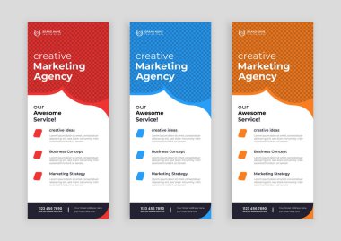 modern işletme rafı kartı veya dl broşür tasarım şablonu