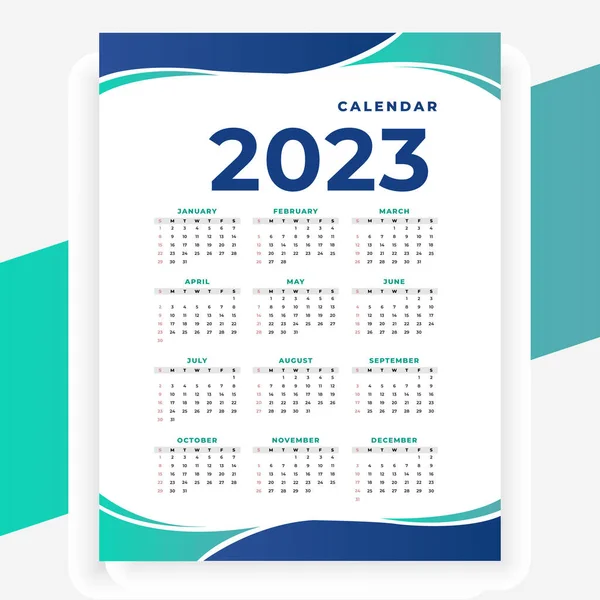 stock vector  2023 paper modern calendar layout in printable style