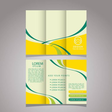 Yaratıcı şekilli üç katlı iş şablonu