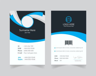 Minimalist elementlere sahip vektör ofis kimliği