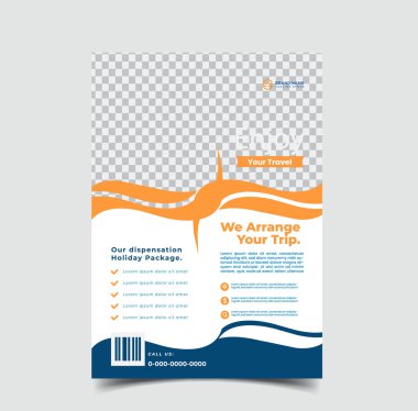 vektör seyahat turizmi ve seyahat şablonu