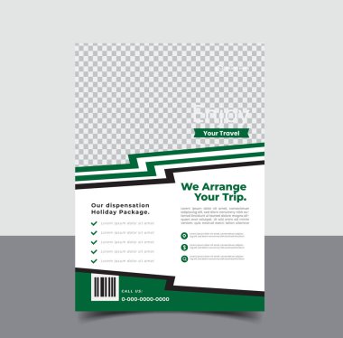 vektör seyahat turizmi ve seyahat şablonu