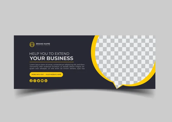 Digitale Marketing Agentur Und Kreatives Corporate Facebook Coverdesign — Stockvektor