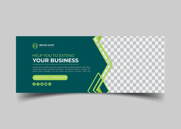 Digital Marketing Agency Creative Corporate Facebook Cover Design — Stock Vector
