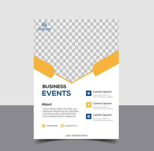 Vecteur Vertical Créatif Business Flyer Template Design — Image vectorielle