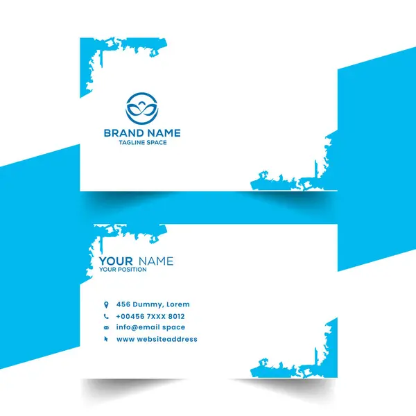 Creative Vector Corporate Blue Halftone Elegant Business Card Design — Stock Vector
