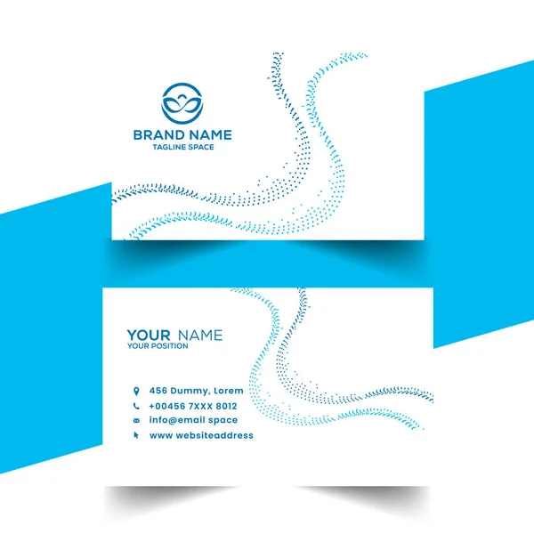 Vetor Criativo Corporativo Azul Meio Tom Design Cartão Visita Elegante — Vetor de Stock