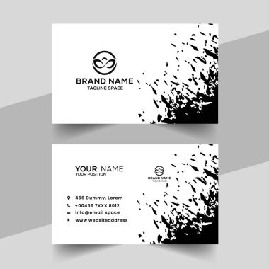 Vektör yaratıcı, soyut fırça tarzı kartvizit tasarımı