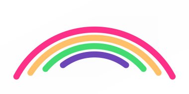 Renkli gökkuşağı simgesi basit gösterim