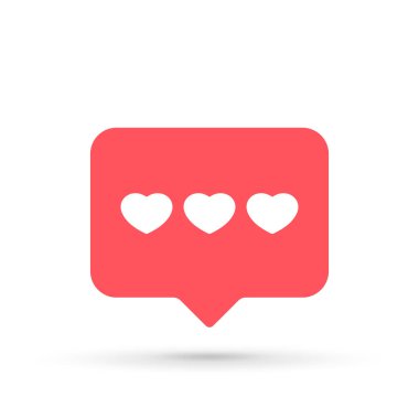 Heart shape red speech illustration