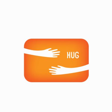 Hands hugged yourself simple illustration