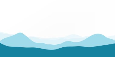 Mountains panoramic view abstract illustration