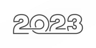 2023 year icon simple illustration