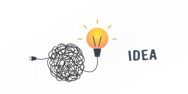 Idea lightbulb conceptual abstract illustration