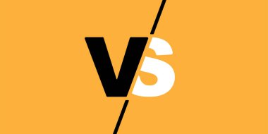 Versus sign contrast simple illustration