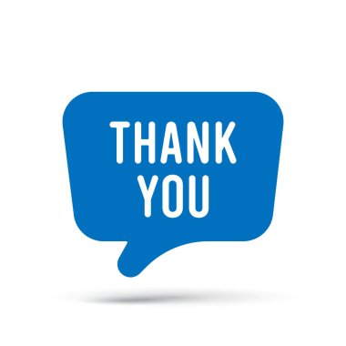 Thank you speech bubble illustration
