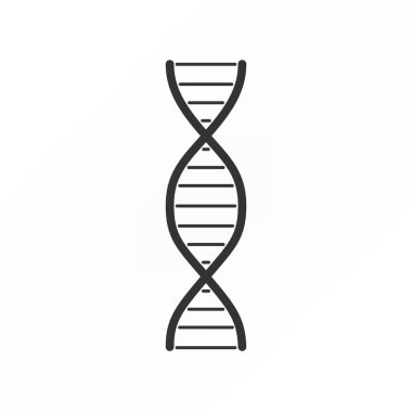 DNA icon on white simple illustration
