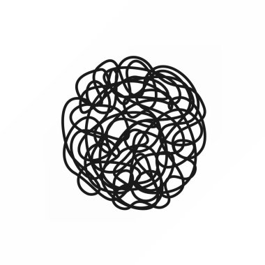 Chaotic line with arrow on the finish and circle on the begining