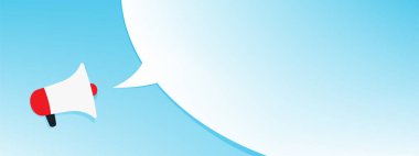 Megaphone with speech bubble illustration