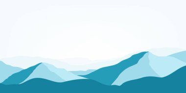 Mountains panoramic view abstract illustration