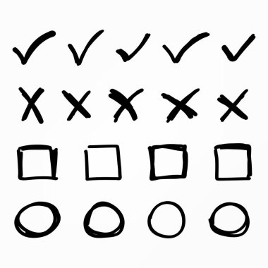 Hand drawn check mark illustration