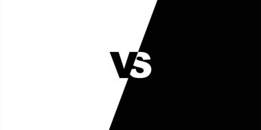 Versus sign contrast simple illustration