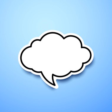 Bulut şekli, konuşma balonu resimlemesi