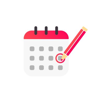 Calendar. Save the date simple illustration