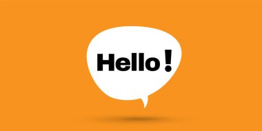 Hello speech bubble simple illustration